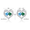 TINGN Earrings 925 Sterling Silver Stud Earrings for Women Birthstone