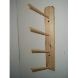 Wood Storage Rack 4 Pegs for Storage Needs, Ribbons, Workout, Ect...