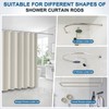 Funria EVA Shower Curtain Waterproof Bathroom Curtains with 12 Hooks