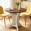 Lightdot 32" Round Dining Table Modern Circle Small Kitchen Table