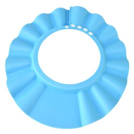 Soft Adjustable Baby Shower Cap - Head Visor for Washing Hair, Bathing Protection - Bath Cap for Toddler, Kids, Children (Blue)