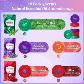 Shower Steamers Aromatherapy - 18 Pack Shower Bombs Natural Organic Essential Oils, Valentines Day Gifts for Women, Self Care Relaxation Gifts for Mom Wife Her Grandma Sister