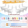 Pasimy 6 Set Ceramics to Paint DIY Ceramic Succulent Planter