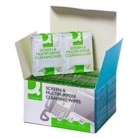 Q Connect Screen and Multi-Purpose Wipes (Pack of 100)