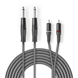 NEDIS Stereo Audio Cable 2 x 6 .35 mm Male 2 x RCA MAC