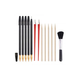 YFFSFDC Scratch Pen Set Scratch Art Scratch Art Pen Set of 13 4 Types Extra Fine Point Bamboo Skewer Pen Brush Scratch Art Tool for Painting Interests Kids Beginners