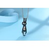 NanMuc Cute Black Cat Pendant Necklace for Women Pet Cat