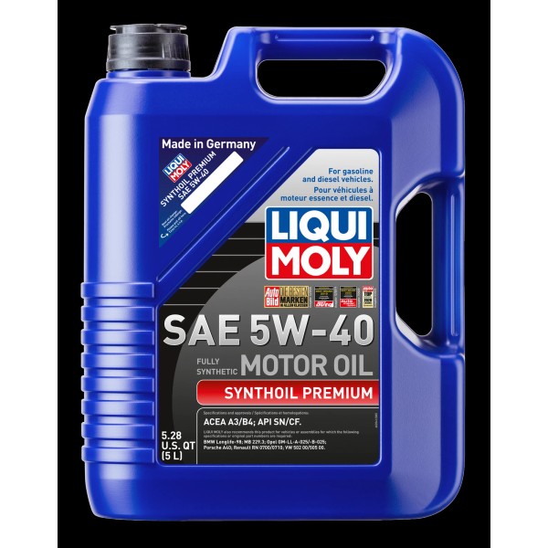 LIQUI MOLY Synthoil Premium 5W-40 Motor Oil SAE 2041 High