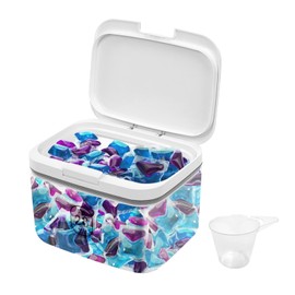 94oz /2.8L Laundry Pods Container With One-Press Lid for Laundry Room Organization and Storage Decor- Laundry Pods And Airtight Dishwasher Pod Holder For Laundry Beads, Laundry Powder, Storage