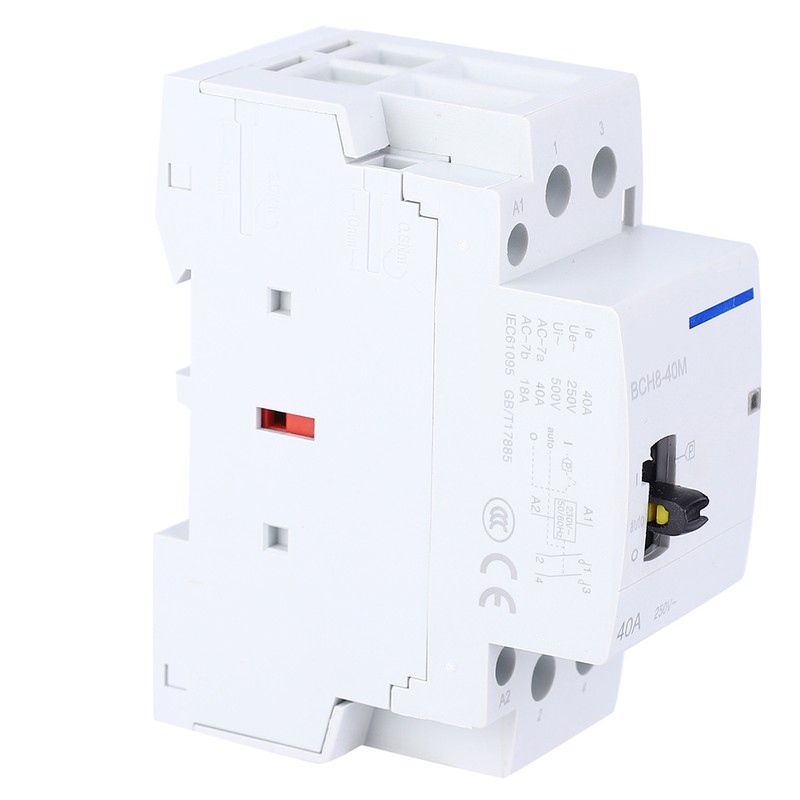BCH8-40M 2P 40A Household AC Contactor DIN Rail Mount with
