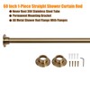 Artiwell 60" Heavy Duty Straight Shower Rod With Shower Rod