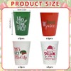 Cosiesnest 12Pcs Reusable Christmas Plastic Cups 450ML Red Party Cup