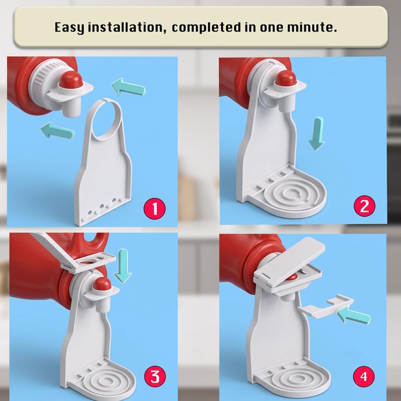 2 Pack Laundry Detergent Dispenser Cup Holder, Nozzle Button，Easily No