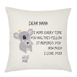 Weosan Nana Gift from Grandchildren, Nana Reminder Gift Cushion Cover 45x45cm I Love You Reminder for Nana (Nana)