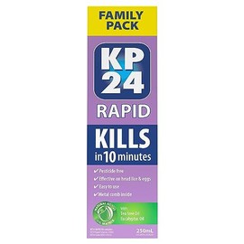 KP24 Rapid Lice Treatment Solution with Comb 250 ml