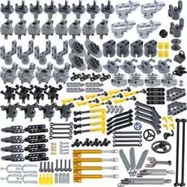169PCS Pro Suspension & Steering MOC Kit - Adjustable Shock Absortbers, CV Joints & 4WD Axles for Technical Crawlers | Full Steering Gearbox System | STEM Engineering Parts for RC Car Builders
