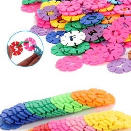Tokaneit Pack of 500 Snowflake Building Blocks, Children's Building Blocks, Building Blocks, Construction Plug-in Game with Coloured Plastic Elements, Great Educational Toy for Boys and Girls