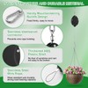 4 Pack Heavy Duty Retractable Plant Hangers, Adjustable Pull-Down Pulleys