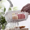 Extendable Over the Sink Colander Fruits and Vegetables Drain Basket