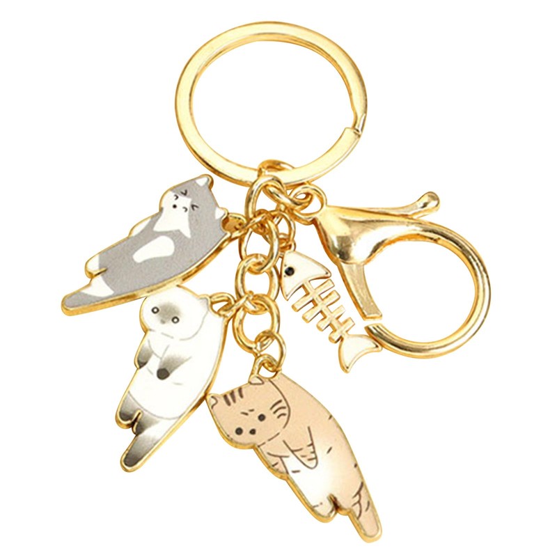 Cat Fish Bone Key Ring Jewelry Cat Fish Bone Keychain
