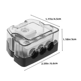 FELTECHELECTR 3-Way Distribution Block Car Amplifier Splitter Ground Distributor for DIY Sound System