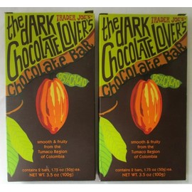 Trader Joe's 2 X Trader Joe's Dark Chocolate Lover's Chocolate Bar 85% Cacao Smooth & Fruity