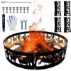 Doublehorse Fire Pit Ring, Portable Steel Fire Ring for Camping