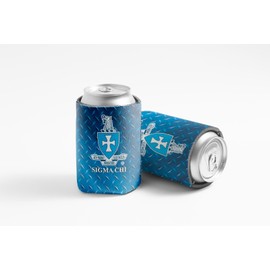Sigma Chi Can Cooler Set of 6 - Diamond Plate FREE SHIPPING