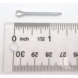 Unbranded Cotter Split Pin ~ 3/32 inch x 1 inch ~ Extra Long ~ Zinc Plated ~ 4 Pack