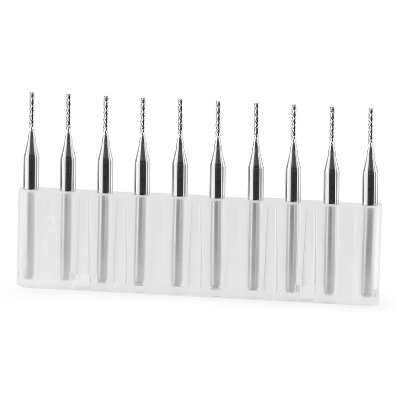 EU_HOZLY 3.175mm Carbide End Mill Engraving Bits CNC PCB Machinery