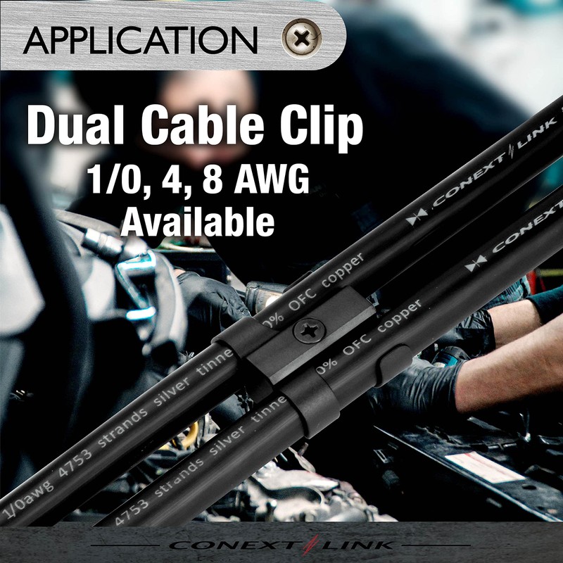 Conext Link CCD8-4 Dual Cable Clip Clamp Fastening Wire Management