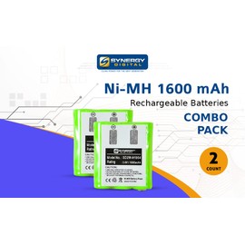Synergy Digital 2-Way Radio Batteries, Works with Motorola MT352TPR 2-Way Radio, (Ni-MH, 3.6V, 1600 mAh), Compatible with Motorola 53615 Battery, combo-pack includes: 2 x SD2W-H1004 Batteries