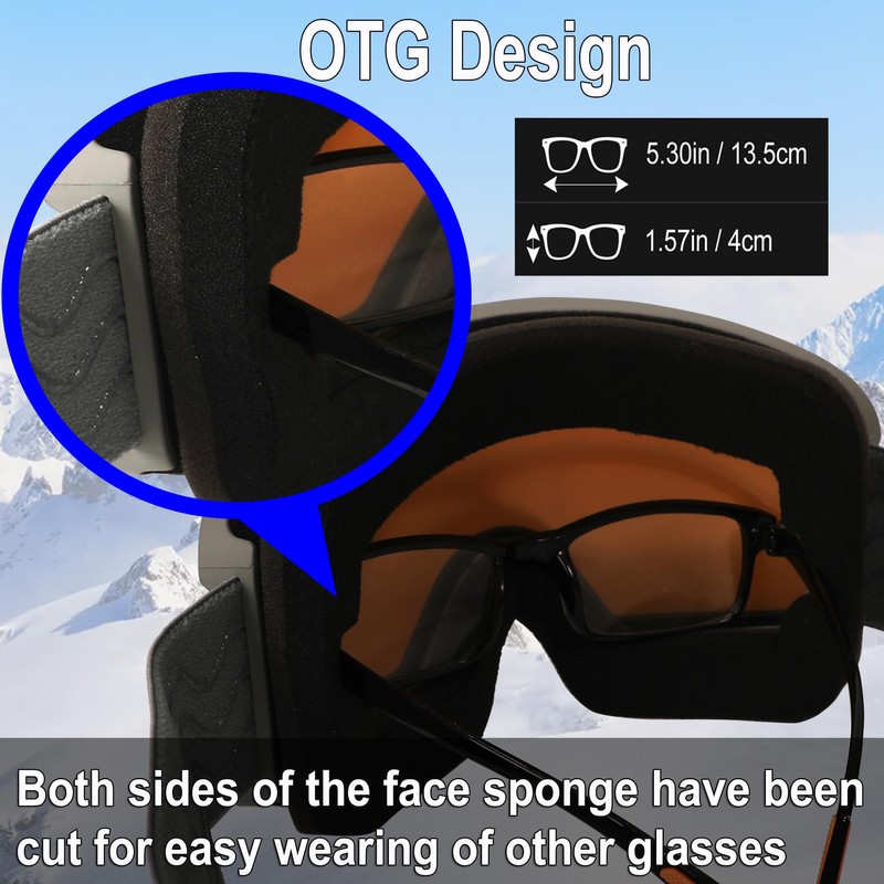 OUTDOOR SPARTA Adult Ski Goggles (9. Grey Frame, Full Lens