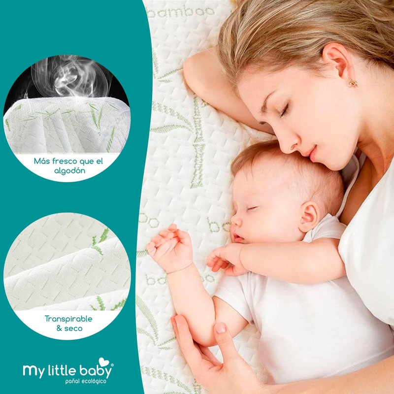 Cubrecolchón Protector de Cama de Bambú Impermeable 3D Transpirable y