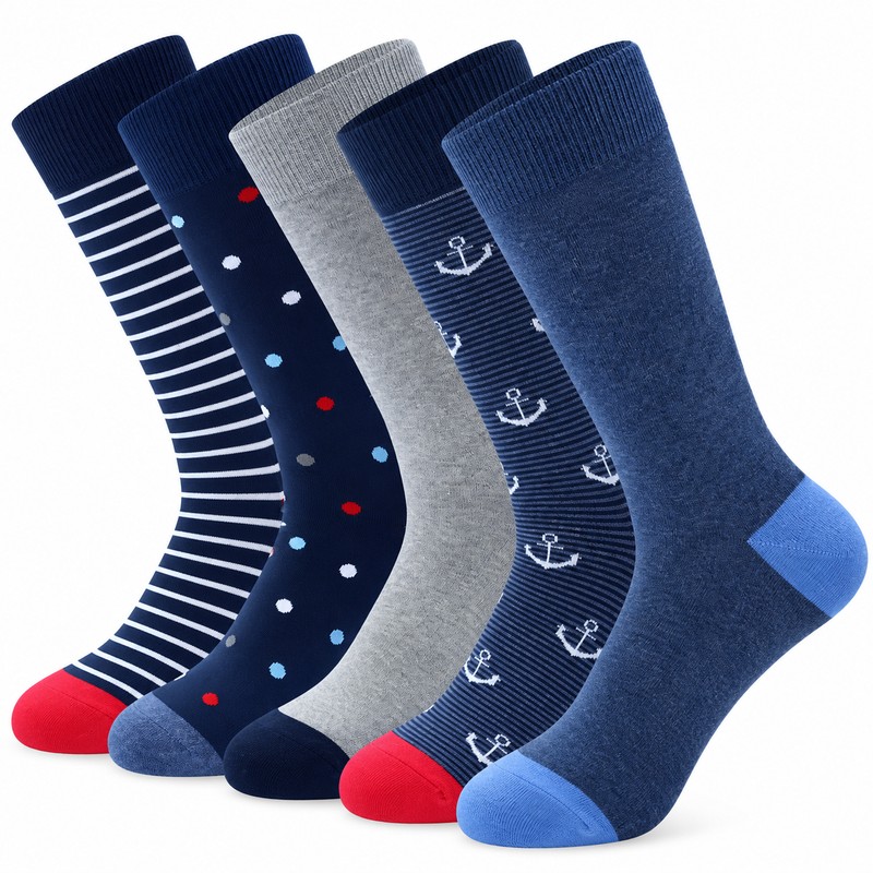 Men’s Dress Socks for Business & Daily Wear – 5-Pair