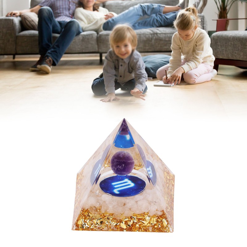 Constellation Pyramid Stone for Positive Energy Reduce Stress Chakra Resin