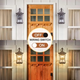 EERU Oil Rubbed Bronze Outdoor Light Sconces Wall Mount Matte Brown Outdoor Wall L...