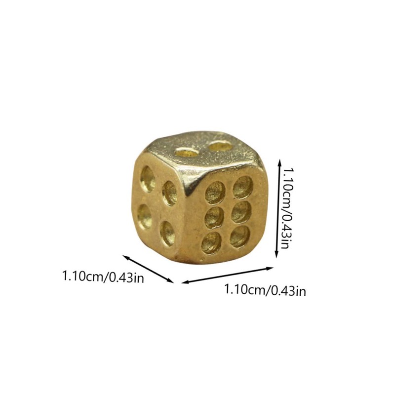 Abaodam Exquisite Small Dice, Pure Copper Unique 6 Sided Dice,