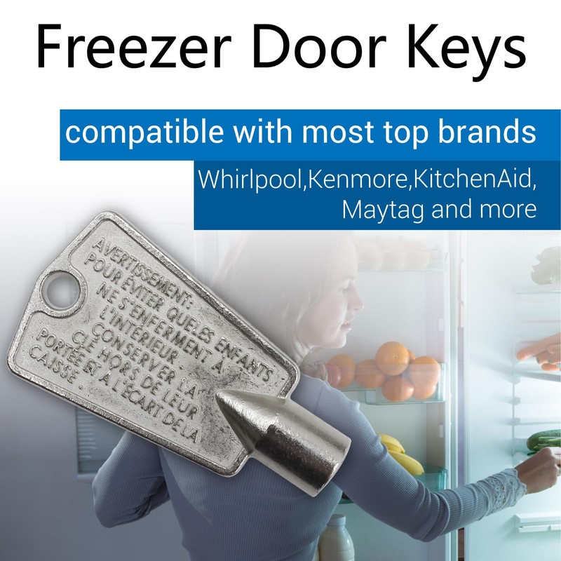 WISINY 216702900 297147700 Metal Freezer Key Replacement 2 Packs