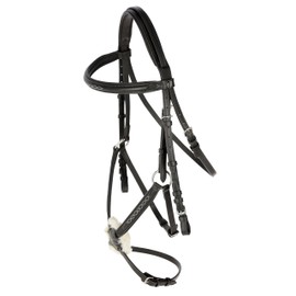 Cancun Snaffle Bridle Black Full