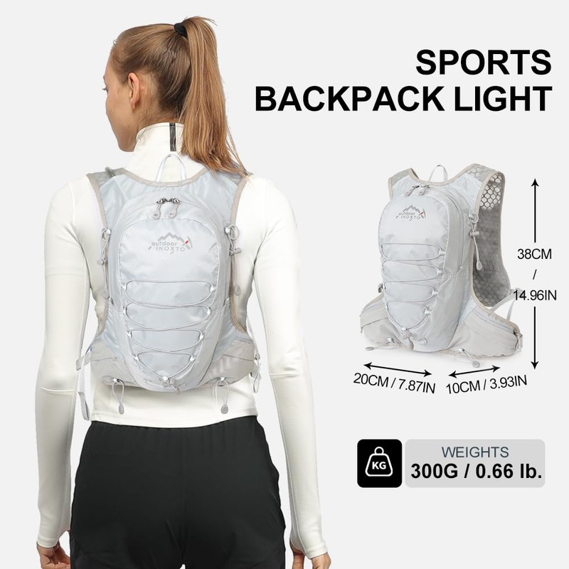 INOXTO running water bag vest backpack with1.5L water bladder hydration