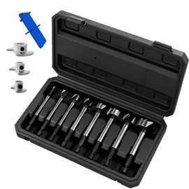 CATITO 8-piece Forstner Drill Bit Set for Woodworking - HEX Shank, Forstner Bit, Wood Drill Bits for Holes, Hinge Cutter for Wood, Plastic, Plywood