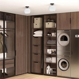 Bartlett 9" Wide Semi Flush Mount with Glass Shade in Brass/Clear