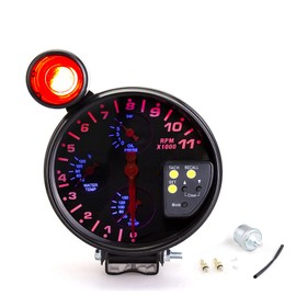 Tachometer Gauge,5" 12V Automotive Replacement Tachometers 0-11000 RPM w/Shift Light,Oil/Water Temperature Pressure Gauges RPM Tachometer for Car 4/6/8 Cylinder Engines