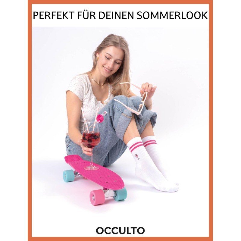 Occulto Women's & Men's Tennis Socks with Stripes Pack of