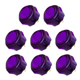 qanba Gravity KS Mechanical Shafts Silent Pushbutton 30mm Snap-In (Boxed (Clear Violet D03(8 pcs)