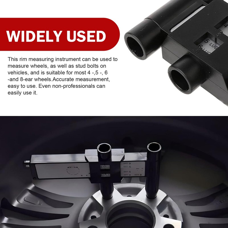 Ferianl Wheel PCD Gauge, Car Wheel Rim Bolt Pattern Measuring