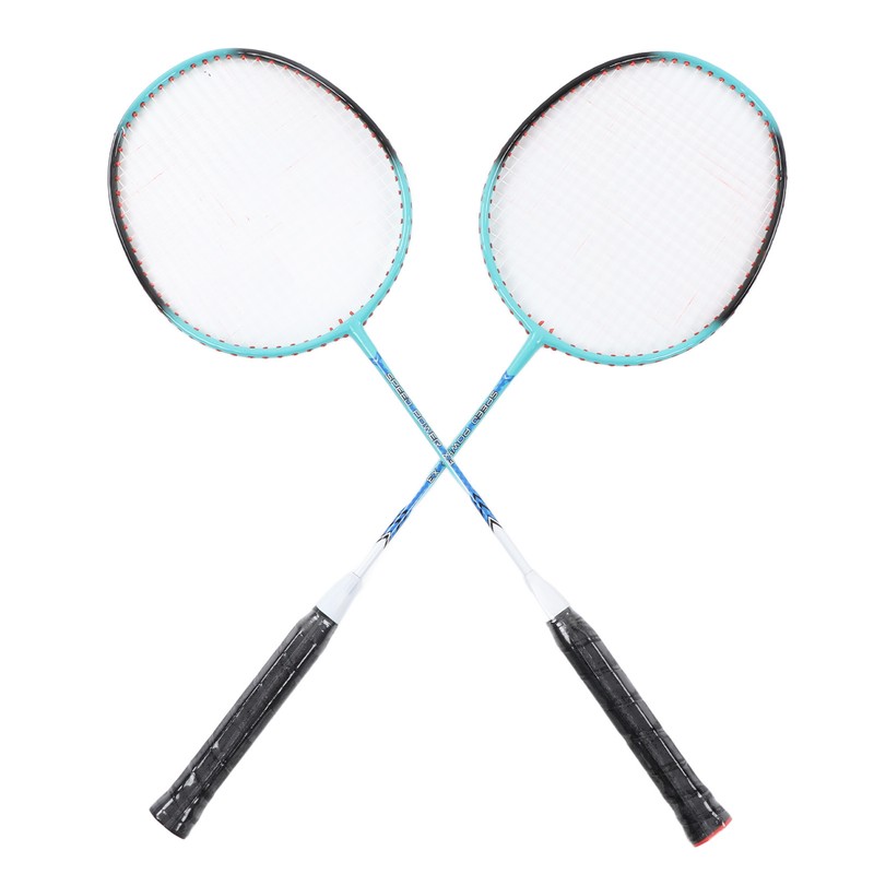 2 PCS X3 Badminton Rackets Iron Alloy Integrated Double Badminton