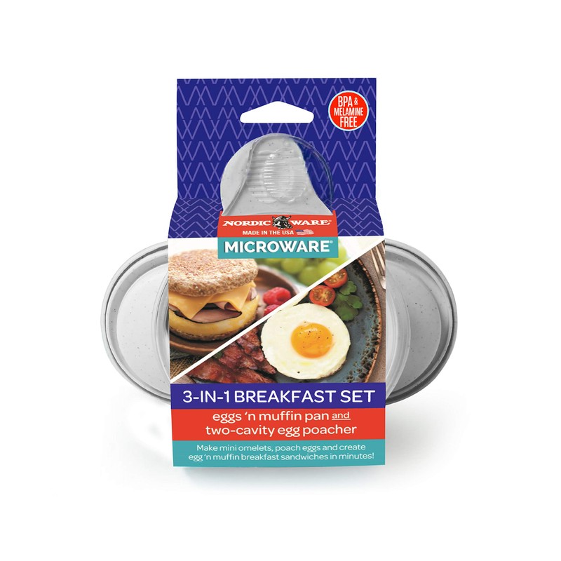 Nordic Ware 3-in-1 Breakfast Set, 2-Piece, White