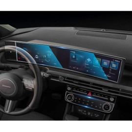 CDEFG For 2025 2026 Hyundai Santa Cruz Screen Protector - 12.3 Inch All-in-One 9H HD Tempered Glass & AC - Santa Cruz (SE, SEL, SEL Activity, XRT, Limited) Touchscreen Accessories